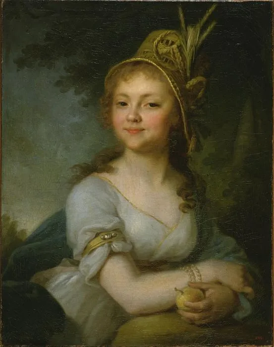Portrait of Yekaterina Arsenieva, Pupil at the Smolny Finishing School